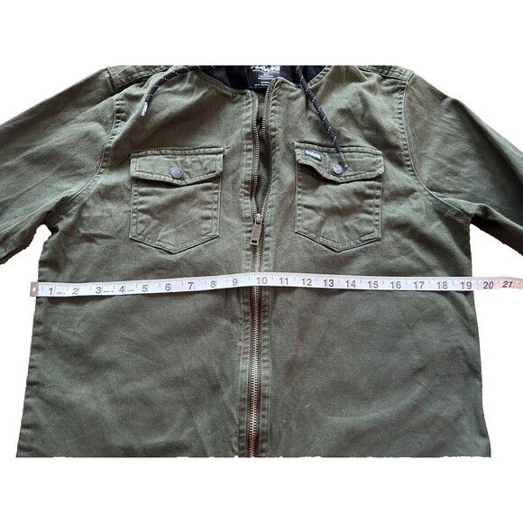 Tony Hawk Men Jacket Hoodie Small Skater Zip Up Green Snap Button Pockets - Picture 5 of 8
